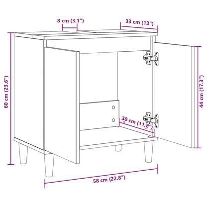 Sink Cabinet Sonoma Oak 58x33x60 cm Engineered Wood