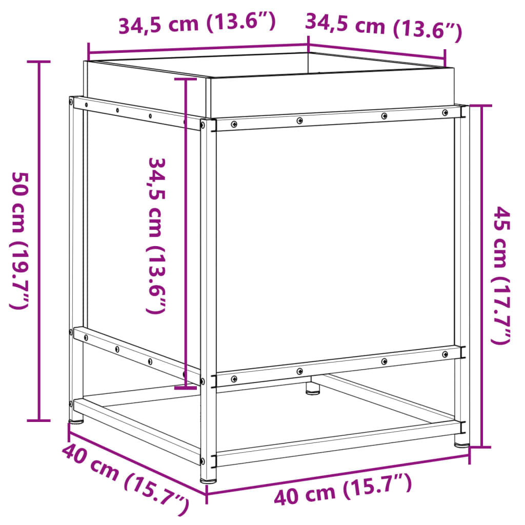 Garden Planter 40x40x50 cm Solid Wood Pine