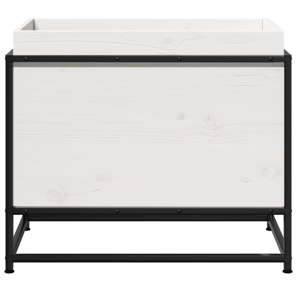 Garden Planter White 60x40x50 cm Solid Wood Pine