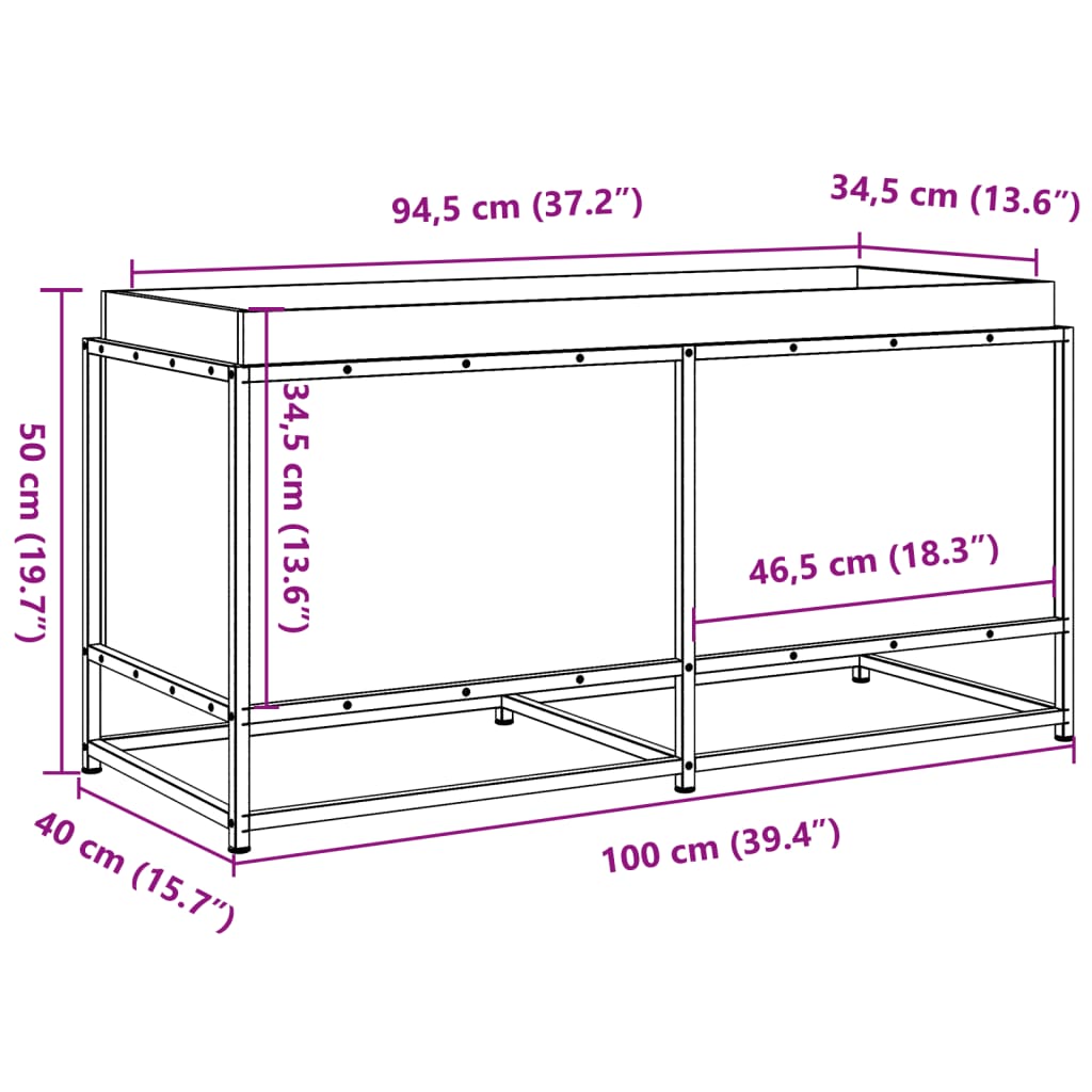 Garden Planter Wax Brown 100x40x50 cm Solid Wood Pine