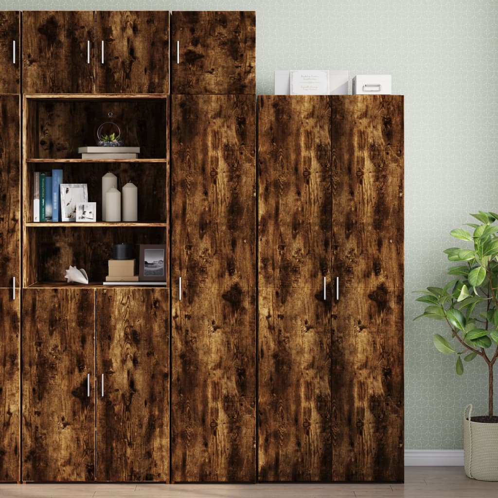 Wall Cabinet Smoked Oak 40x42.5x40 cm Engineered Wood