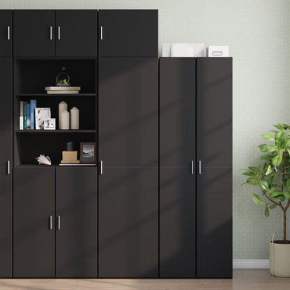 Wall Cabinet Black 50x42.5x40 cm Engineered Wood