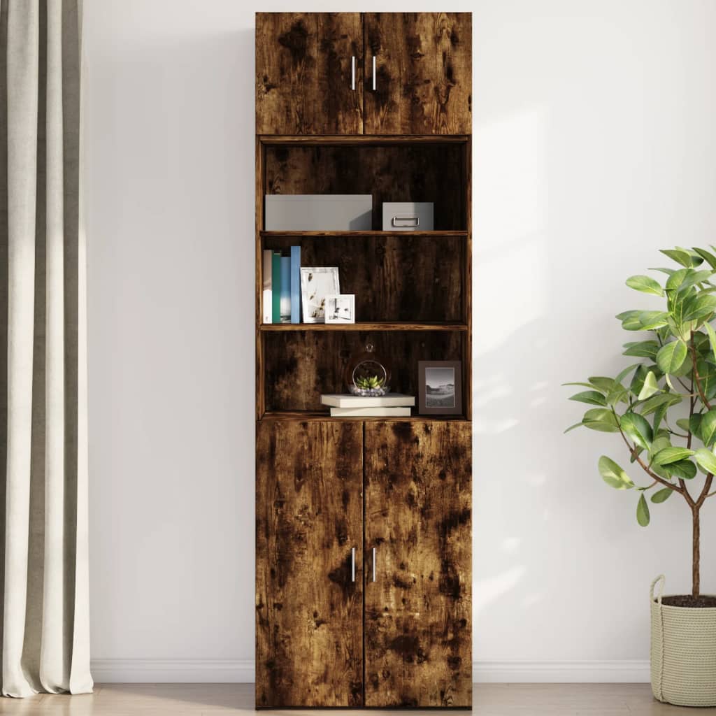 Wall Cabinet Smoked Oak 70x42.5x40 cm Engineered Wood