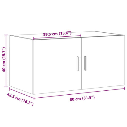 Wall Cabinet Grey Sonoma 80x42.5x40 cm Engineered Wood