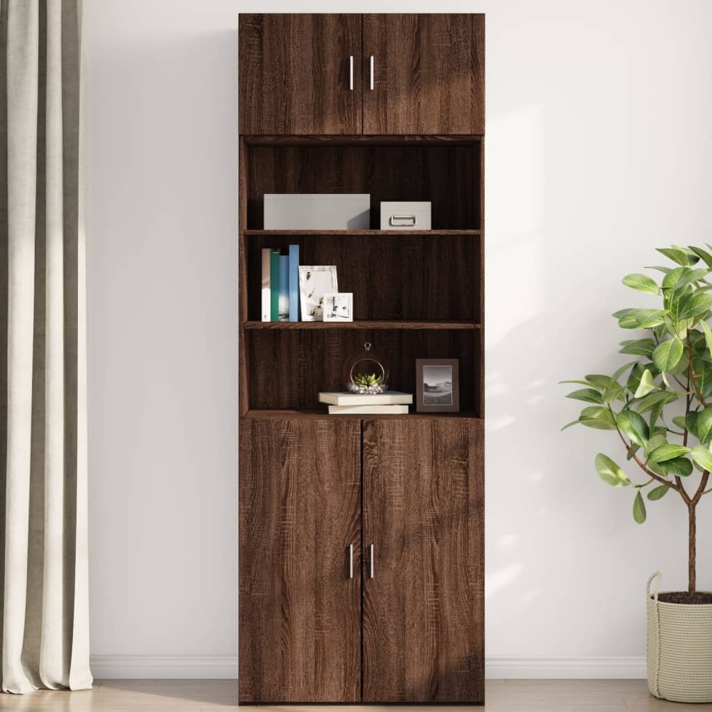 Wall Cabinet Brown Oak 80x42.5x40 cm Engineered Wood