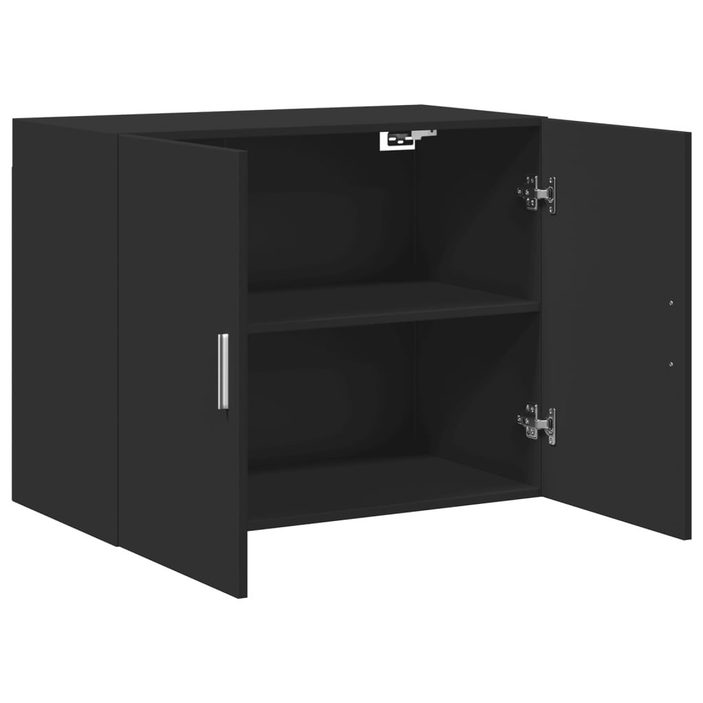 Wall Cabinet Black 80x42.5x64 cm Engineered Wood