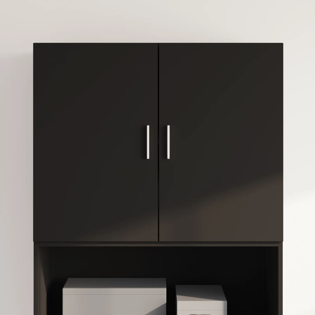 Wall Cabinet Black 80x42.5x64 cm Engineered Wood