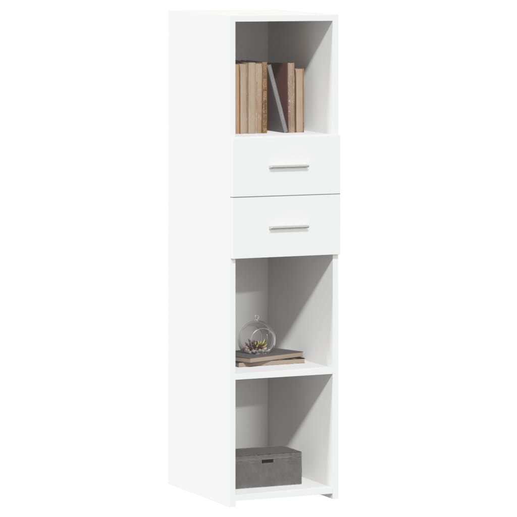 Highboard White 30x42.5x124 cm Engineered Wood