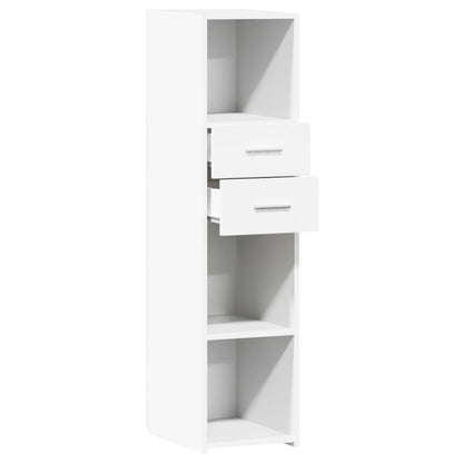 Highboard White 30x42.5x124 cm Engineered Wood