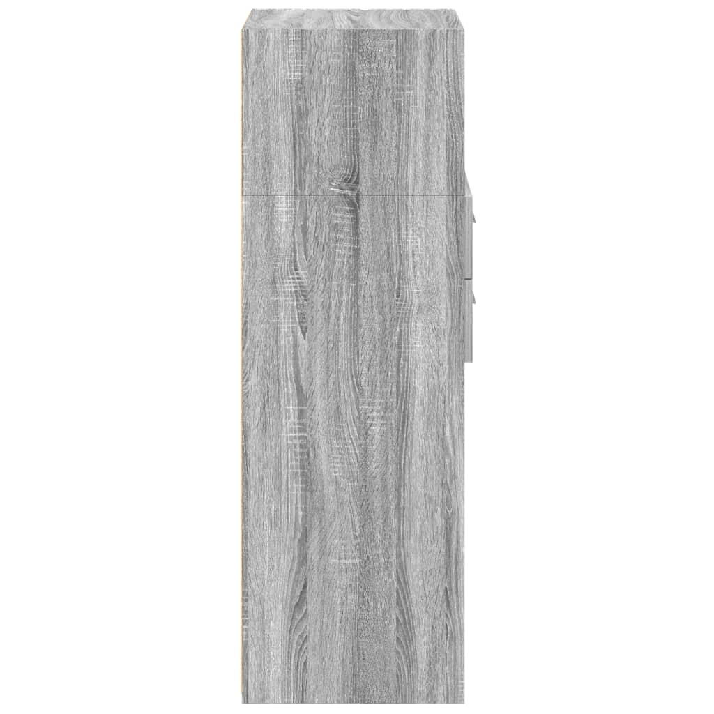 Highboard Grey Sonoma 40x42.5x124 cm Engineered Wood