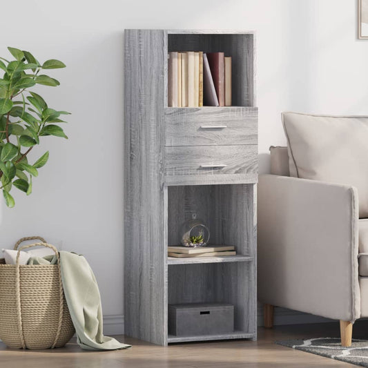 Highboard Grey Sonoma 40x42.5x124 cm Engineered Wood