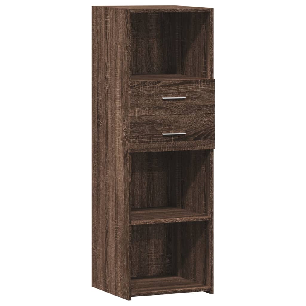 Highboard Brown Oak 40x42.5x124 cm Engineered Wood