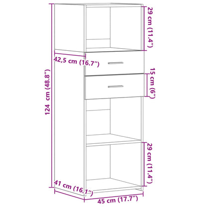 Highboard Sonoma Oak 45x42.5x124 cm Engineered Wood