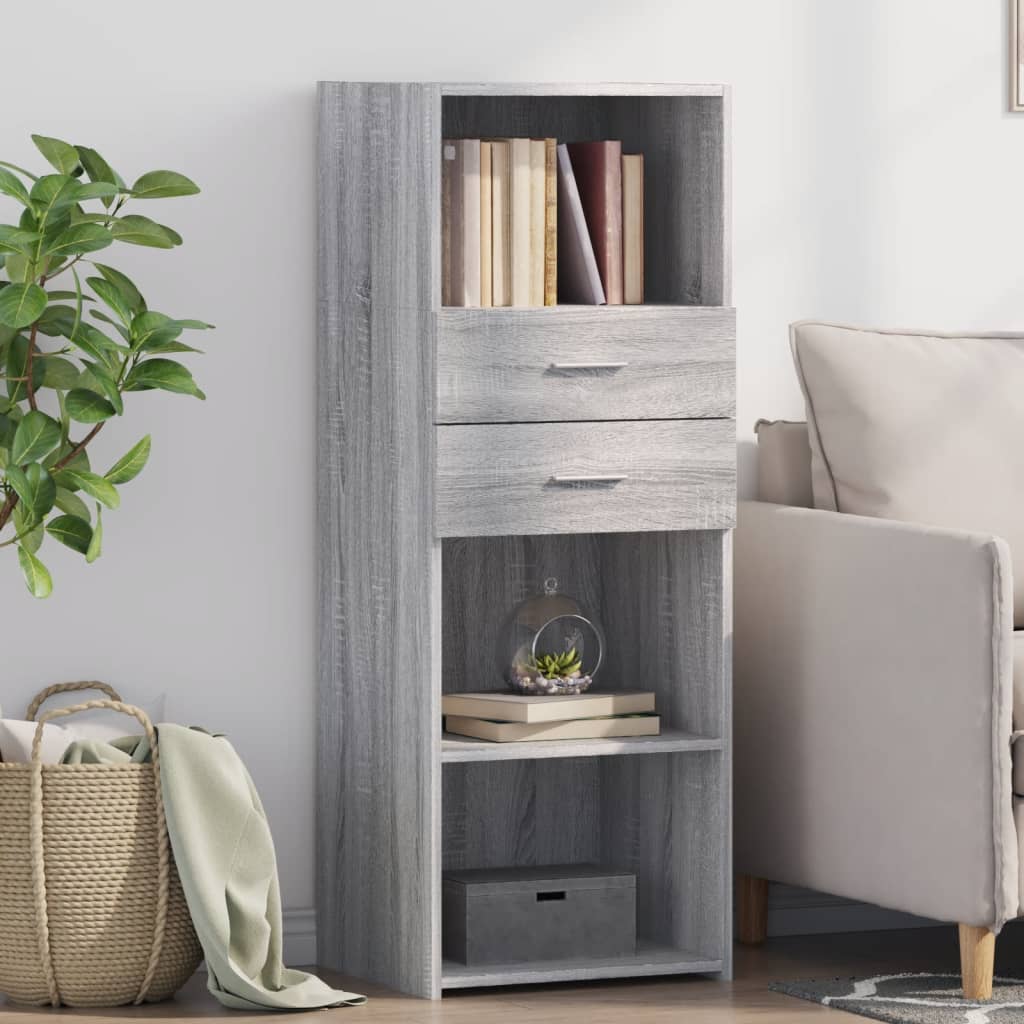 Highboard Grey Sonoma 45x42.5x124 cm Engineered Wood