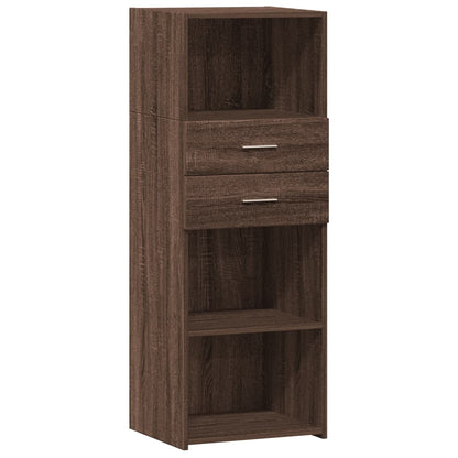 Highboard Brown Oak 45x42.5x124 cm Engineered Wood