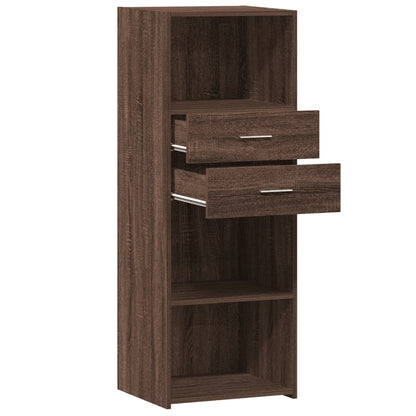 Highboard Brown Oak 45x42.5x124 cm Engineered Wood