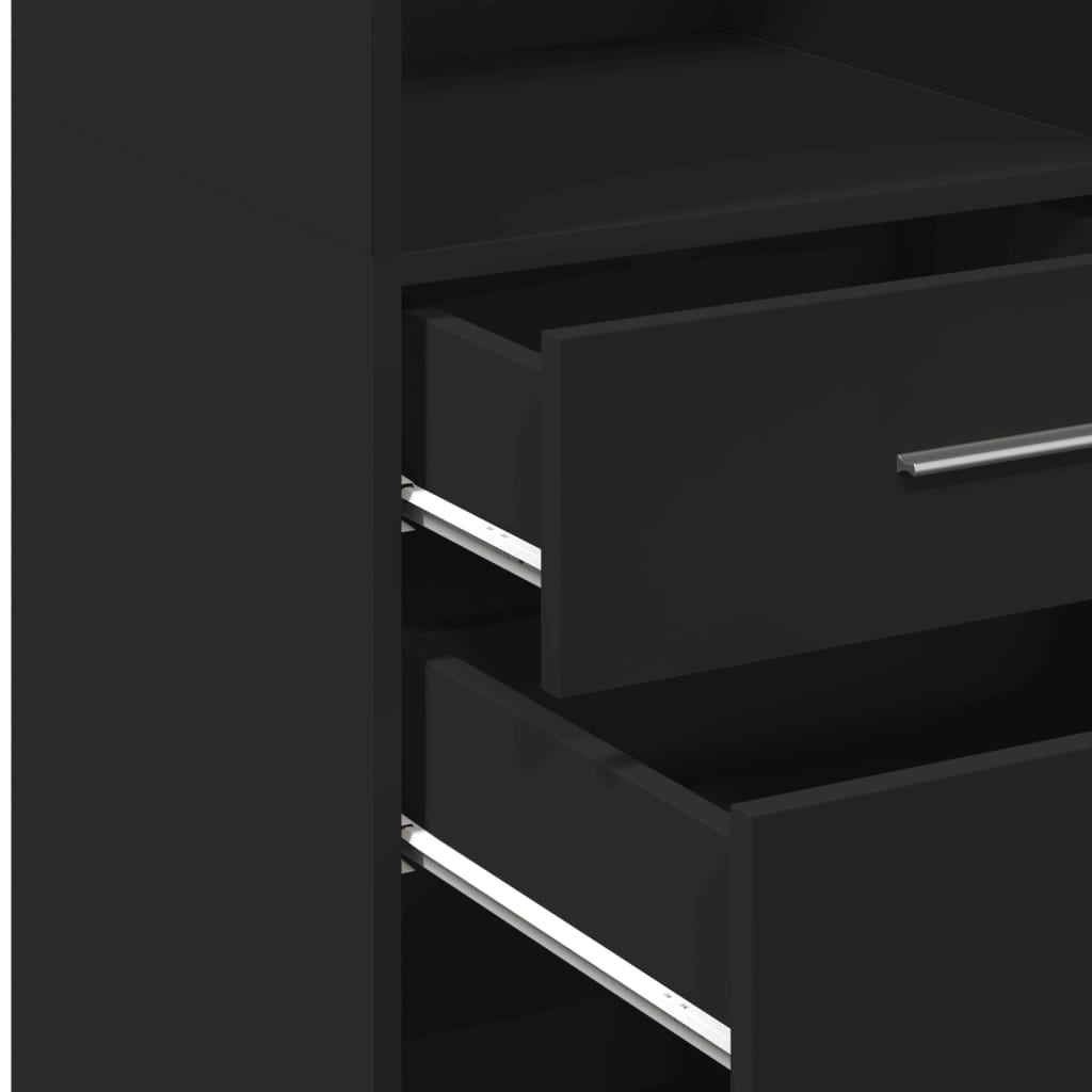 Highboard Black 50x42.5x124 cm Engineered Wood