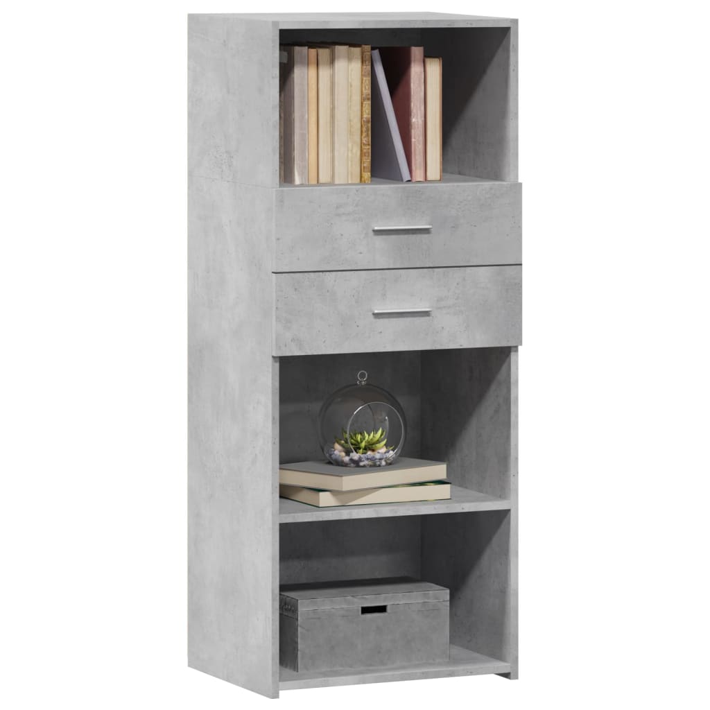 Highboard Concrete Grey 50x42.5x124 cm Engineered Wood