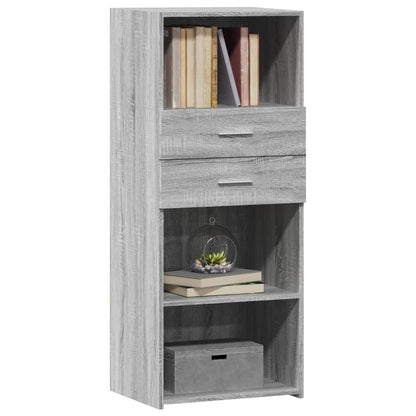 Highboard Grey Sonoma 50x42.5x124 cm Engineered Wood