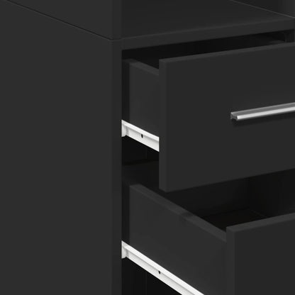 Highboard Black 30x42.5x185 cm Engineered Wood