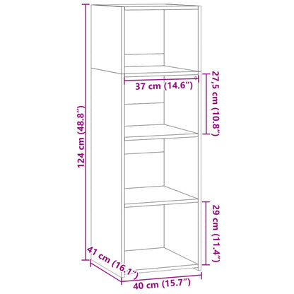 Highboard Concrete Grey 40x41x124 cm Engineered Wood