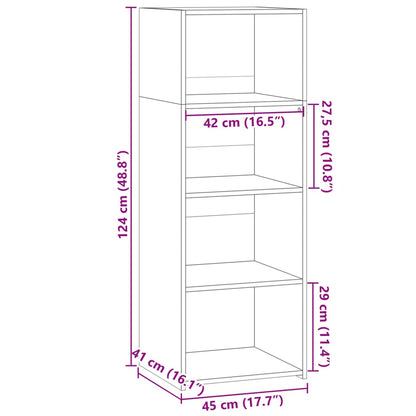 Highboard Sonoma Oak 45x41x124 cm Engineered Wood