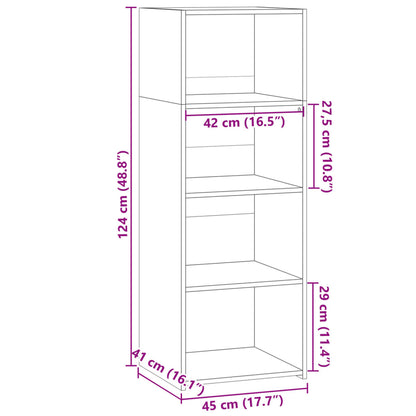 Highboard Smoked Oak 45x41x124 cm Engineered Wood