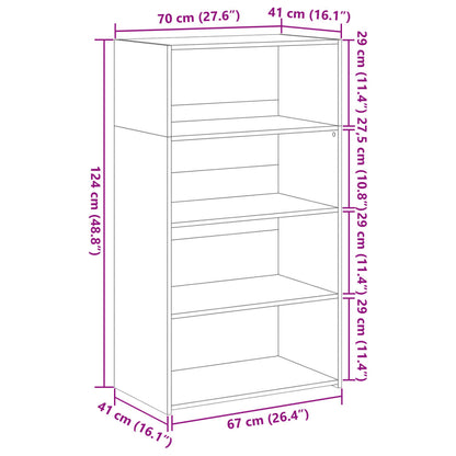 Highboard Sonoma Oak 70x41x124 cm Engineered Wood