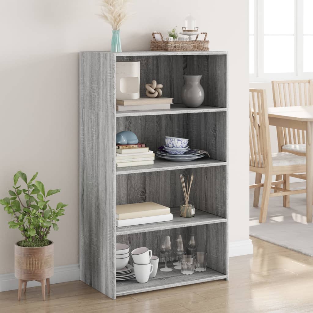 Highboard Grey Sonoma 70x41x124 cm Engineered Wood