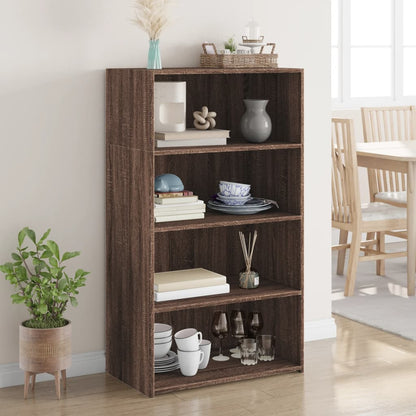 Highboard Brown Oak 70x41x124 cm Engineered Wood