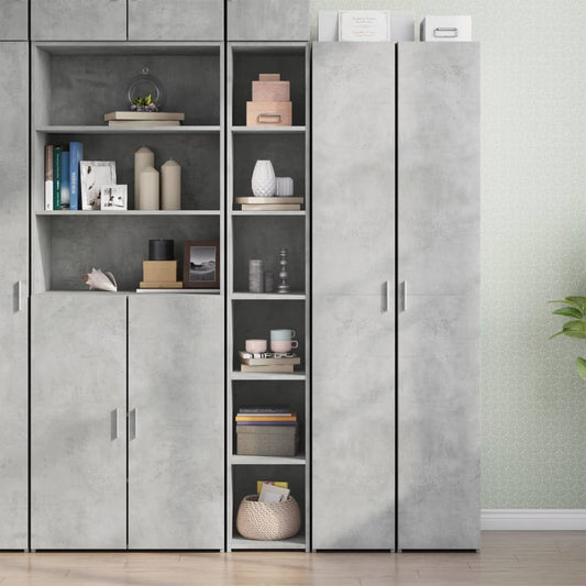 Highboard Concrete Grey 30x41x185 cm Engineered Wood