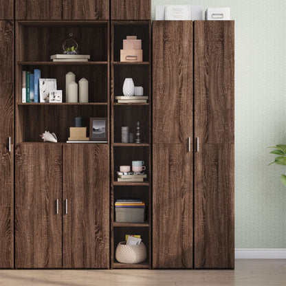 Highboard Brown Oak 30x41x185 cm Engineered Wood