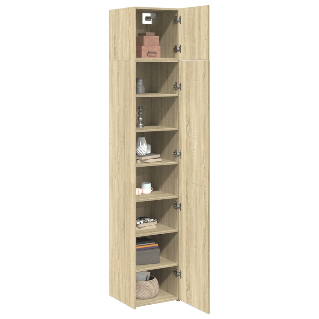 Slim Storage Cabinet Sonoma Oak 40x42.5x225 cm Engineered Wood