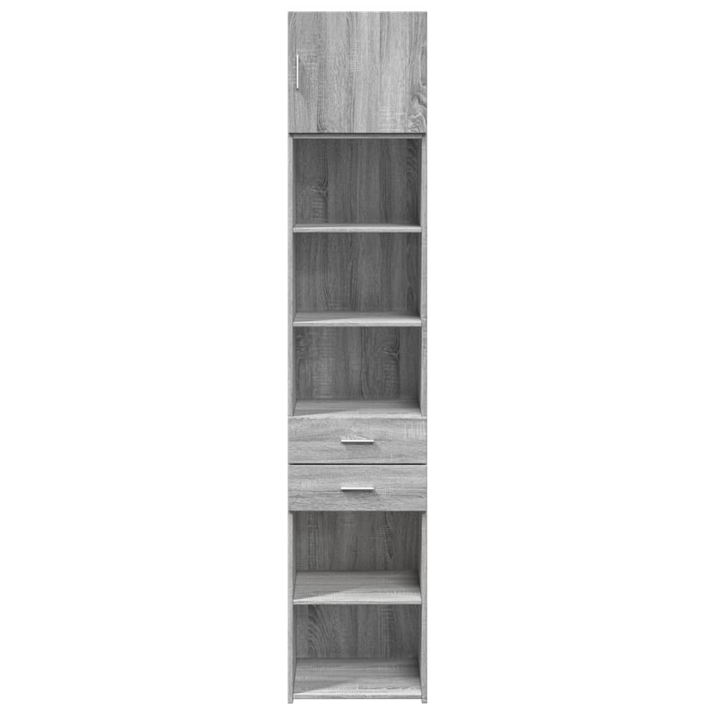 Slim Storage Cabinet Grey Sonoma 45x42.5x225 cm Engineered Wood