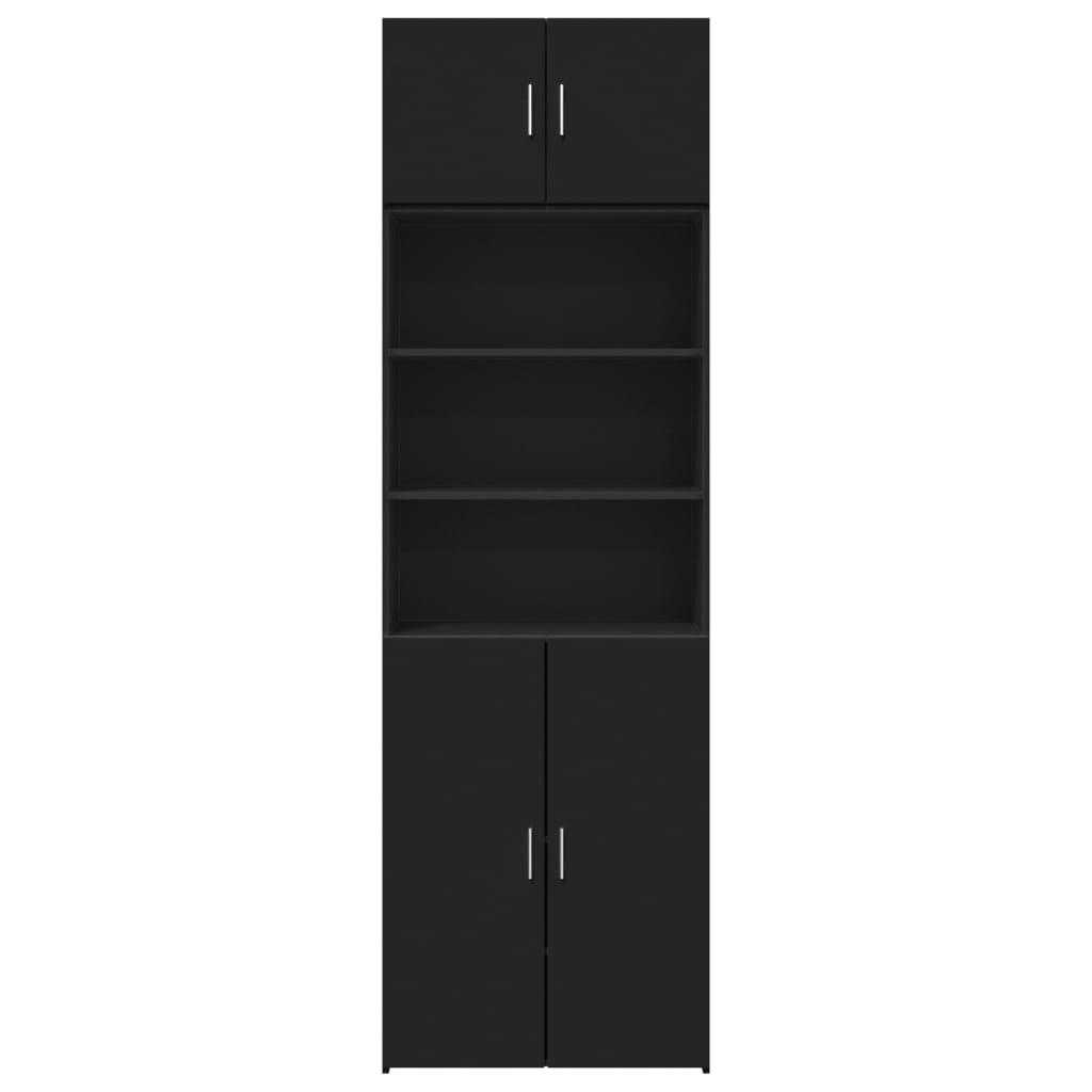 Storage Cabinet Black 70x42.5x225 cm Engineered Wood