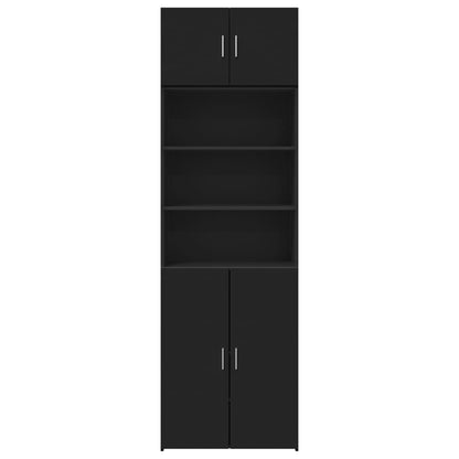 Storage Cabinet Black 70x42.5x225 cm Engineered Wood