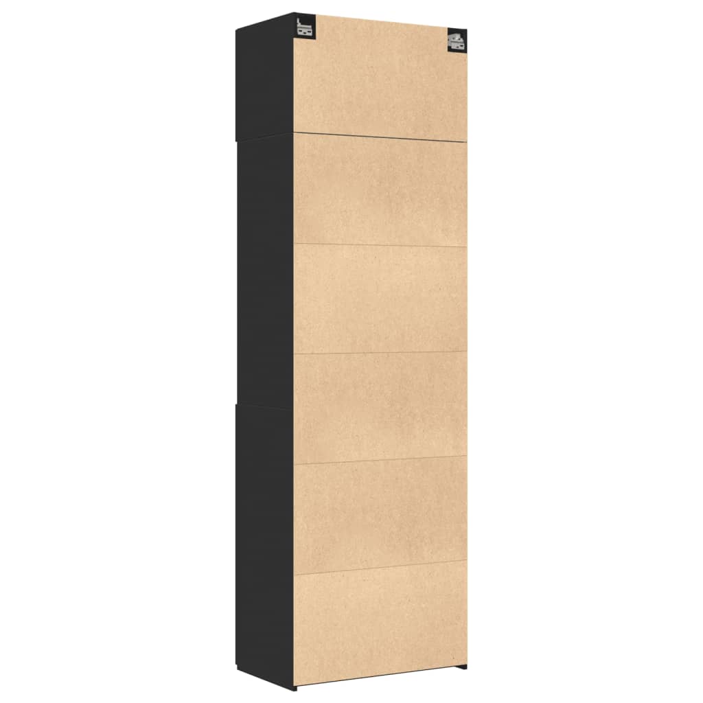 Storage Cabinet Black 70x42.5x225 cm Engineered Wood