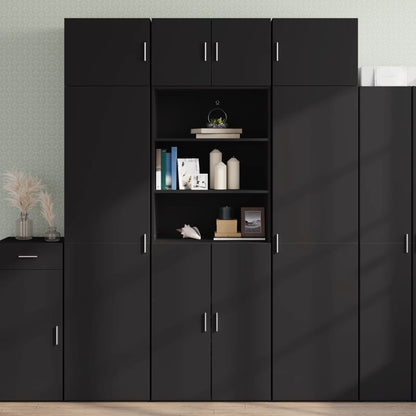 Storage Cabinet Black 70x42.5x225 cm Engineered Wood