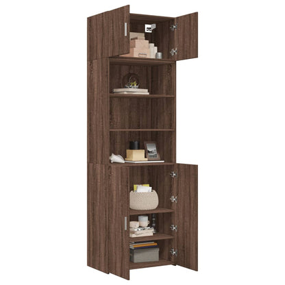 Storage Cabinet Brown Oak 70x42.5x225 cm Engineered Wood