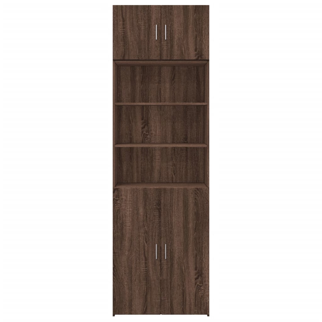 Storage Cabinet Brown Oak 70x42.5x225 cm Engineered Wood