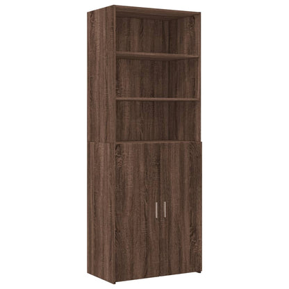 Storage Cabinet Brown Oak 70x42.5x225 cm Engineered Wood