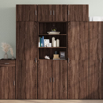 Storage Cabinet Brown Oak 70x42.5x225 cm Engineered Wood