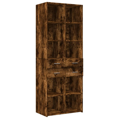 Storage Cabinet Smoked Oak 70x42.5x225 cm Engineered Wood