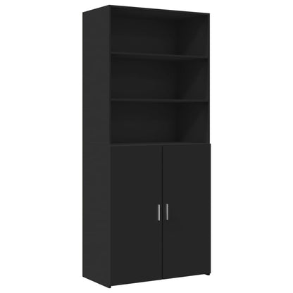 Storage Cabinet Black 80x42.5x225 cm Engineered Wood