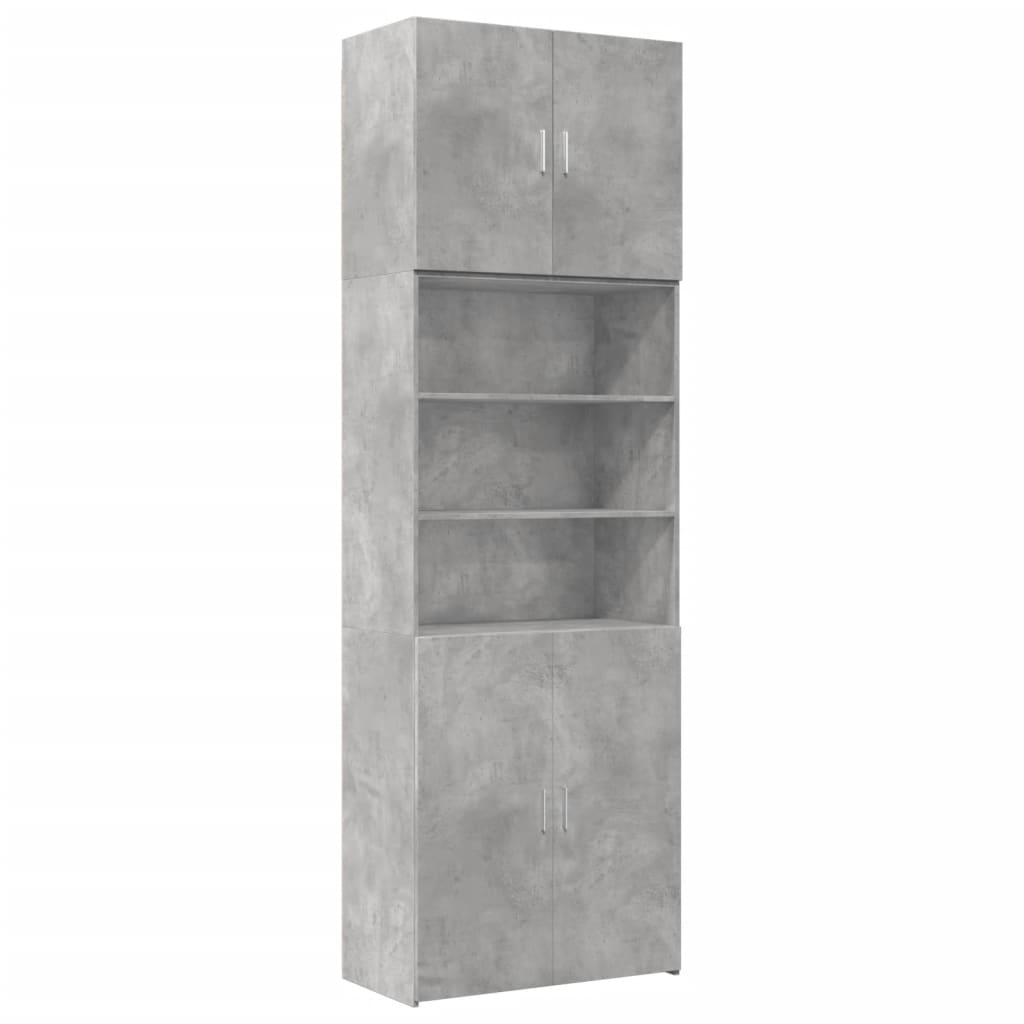 Highboard Concrete Grey 80x42.5x249 cm Engineered Wood