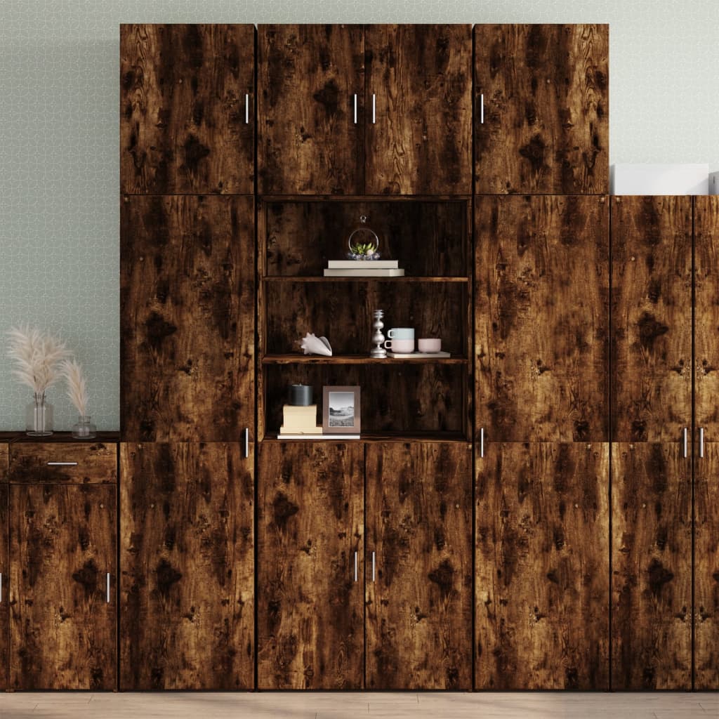 Highboard Smoked Oak 80x42.5x249 cm Engineered Wood