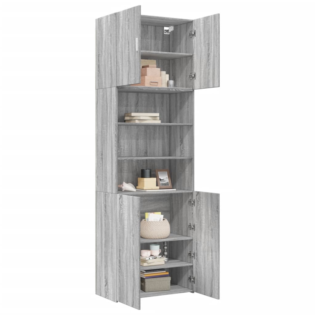 Highboard Grey Sonoma 80x42.5x249 cm Engineered Wood