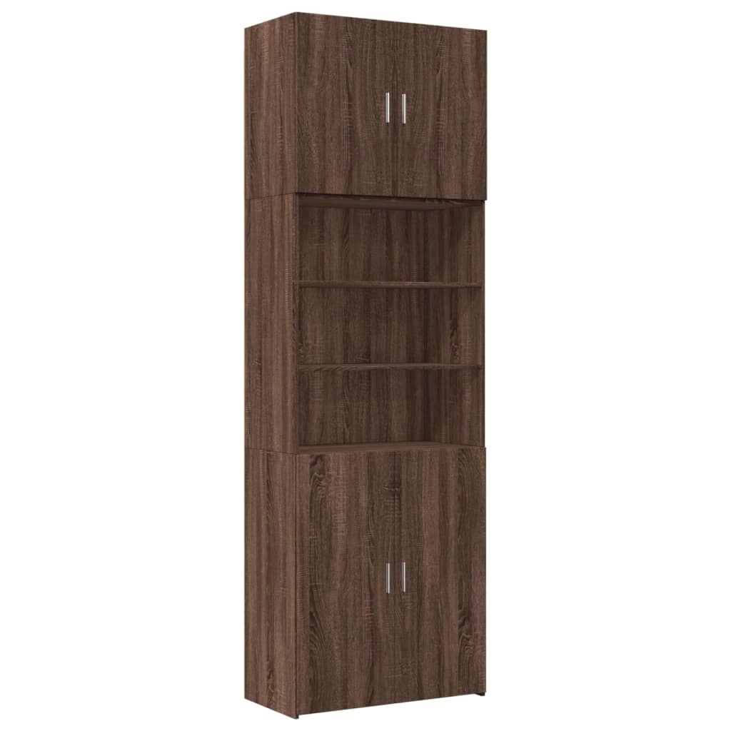 Highboard Brown Oak 80x42.5x249 cm Engineered Wood