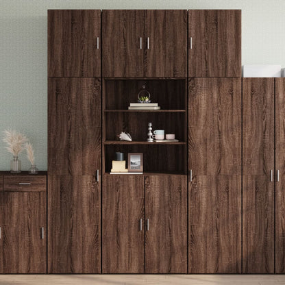 Highboard Brown Oak 80x42.5x249 cm Engineered Wood