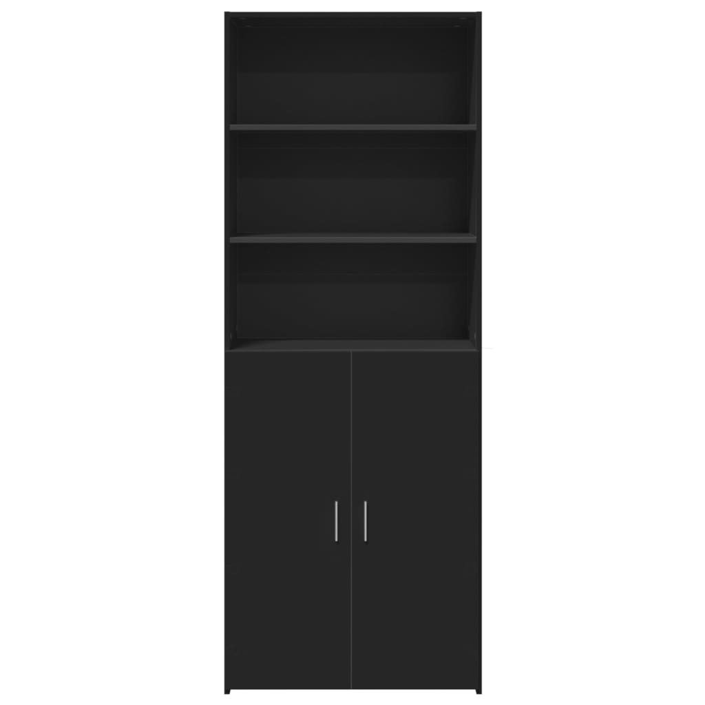 Highboard Black 70x42.5x185 cm Engineered Wood